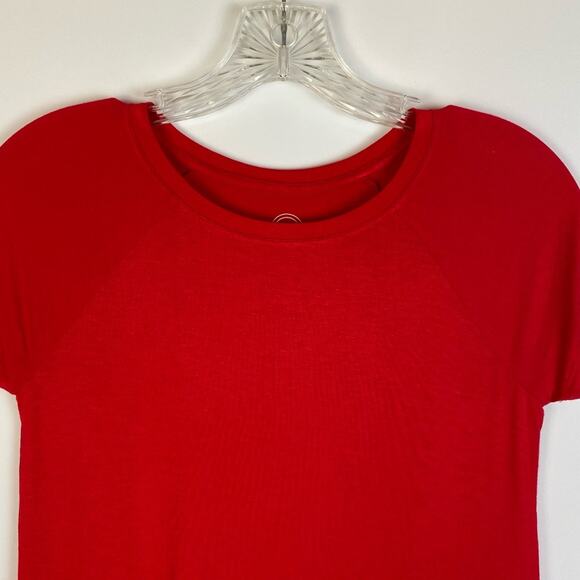 WONDER NATION GIRLS RED POPLIN TOP SIZE LARGE - Picture 3 of 10